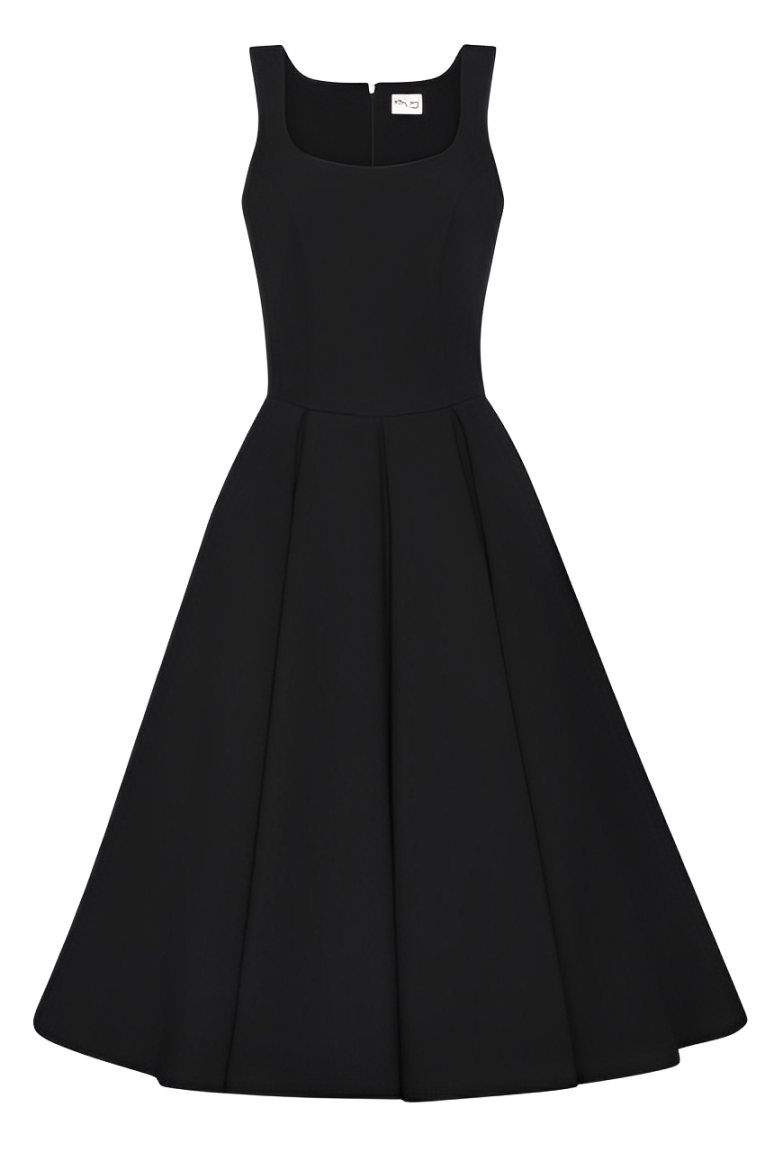 Bow Frill without Cane Black Dress