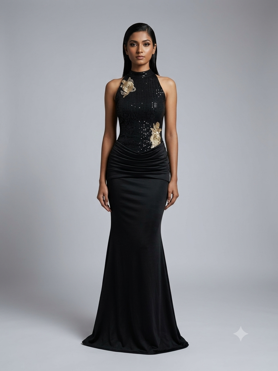 Aurelia Sequin Maxi Dress