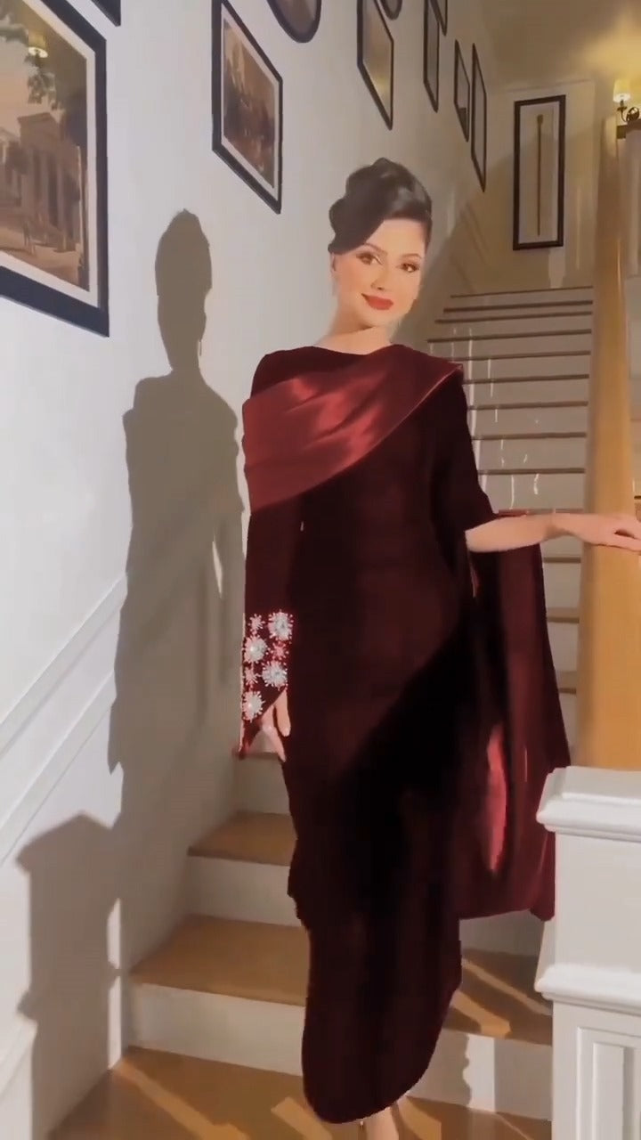 Midnight Wine Long Dress