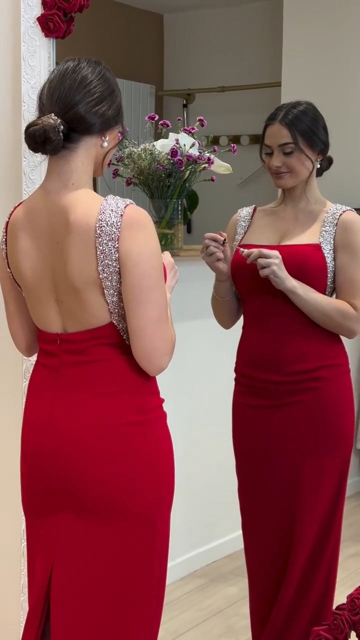 Lavinia Red Maxi Dress